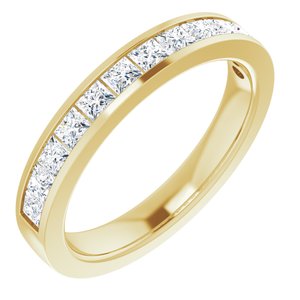 14K Yellow Gold 9/10 CTW Lab-Grown Diamond Anniversary Band