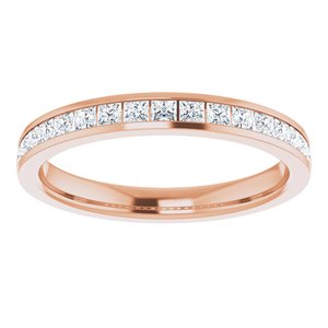 14K Rose Gold 5/8 CTW Lab-Grown Diamond Anniversary Band