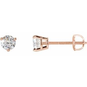 14K Rose Gold 1/2 CTW Lab-Grown Diamond  Earrings