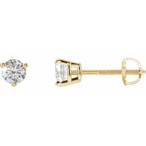 14K Yellow Gold 3/8 CTW Natural Diamond Earrings