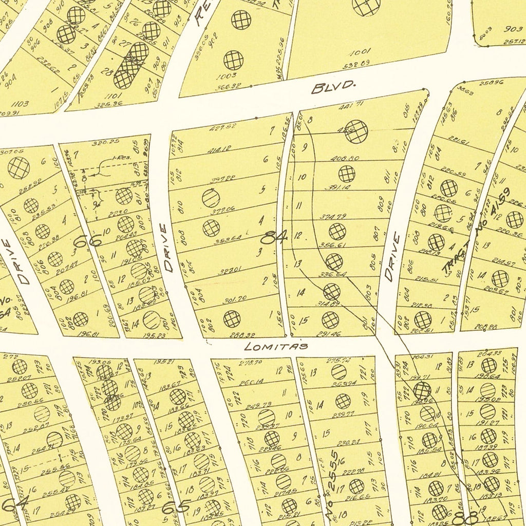 Vintage Map of Beverly Hills, California 1940