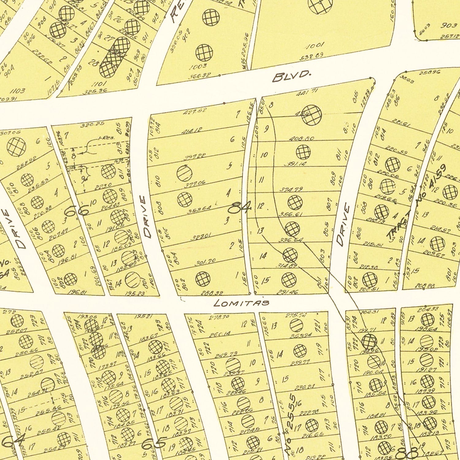 Vintage Map of Beverly Hills, California 1940