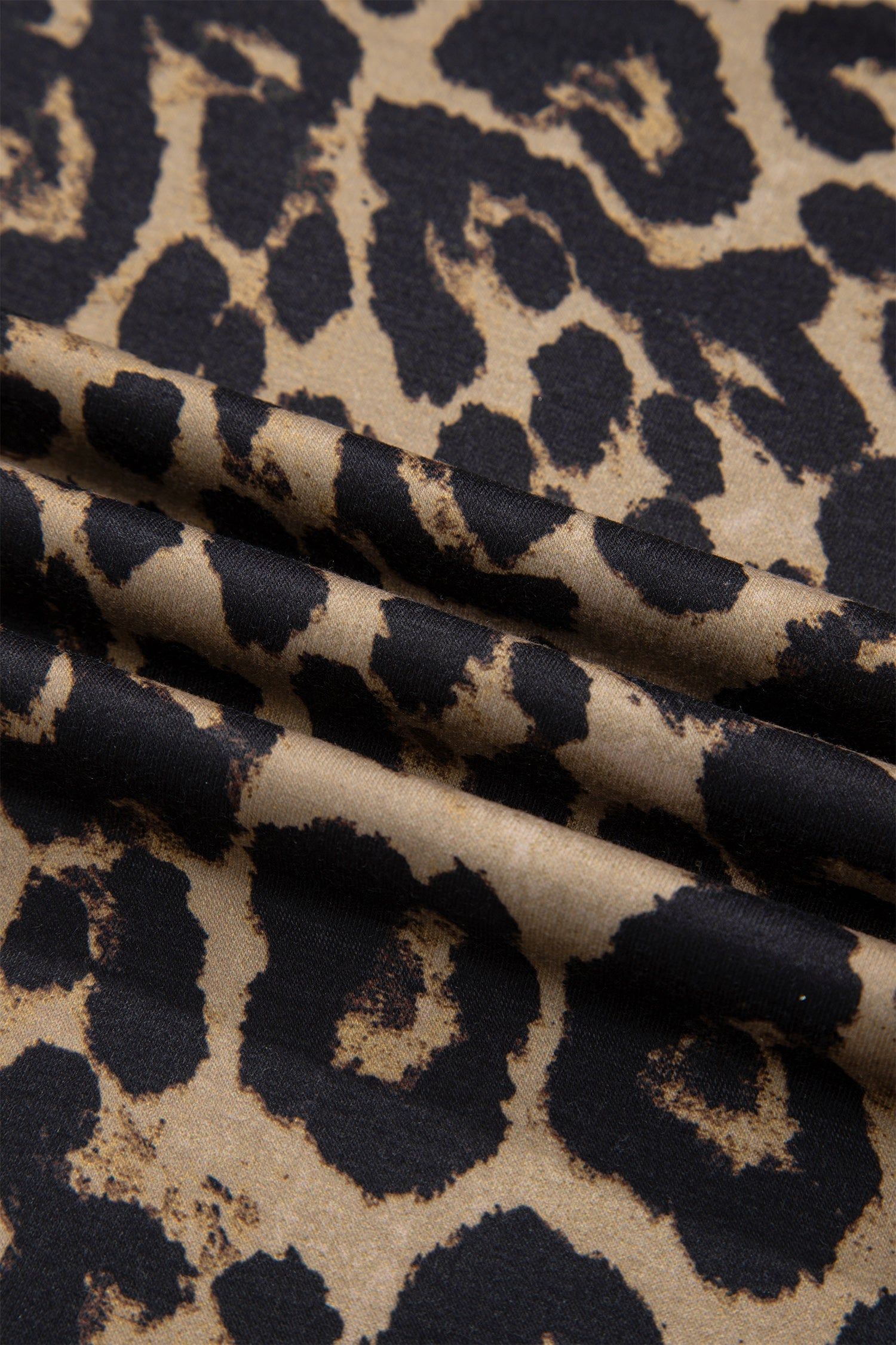Leopard Square Neck Long Sleeve T-Shirt