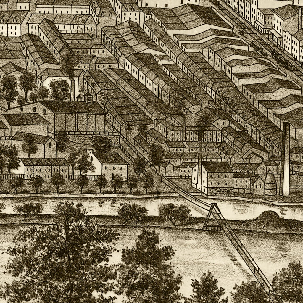 Vintage Map of Reading, Pennsylvania 1881