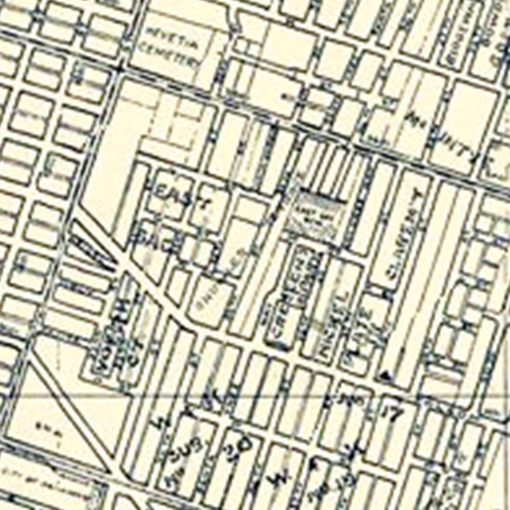 Vintage Map of Sacramento, California 1920