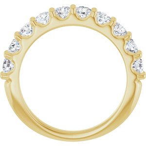 14K Yellow Gold 1 1/5 CTW Natural Diamond Anniversary Band