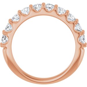 14K Rose Gold 1 1/5 CTW Natural Diamond Anniversary Band