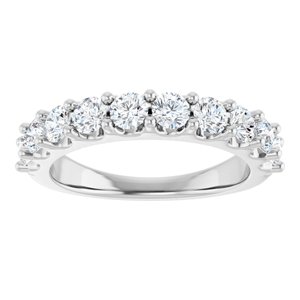 14K White Gold 1 1/5 CTW Natural Diamond Anniversary Band