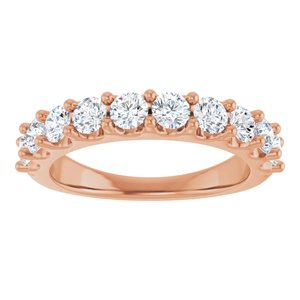 14K Rose Gold 1 1/5 CTW Natural Diamond Anniversary Band