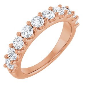 14K Rose Gold 1 1/5 CTW Natural Diamond Anniversary Band