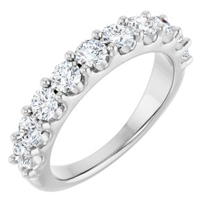 14K White Gold 1 1/5 CTW Natural Diamond Anniversary Band