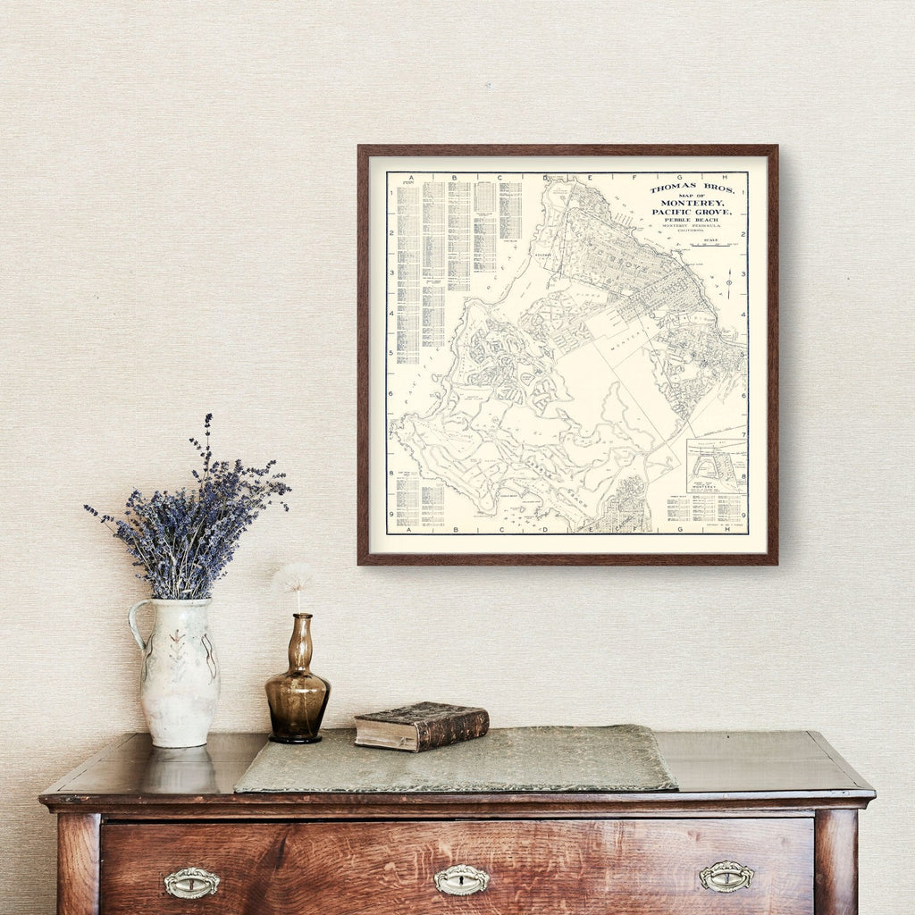 Vintage Map of Monterey, California 1920