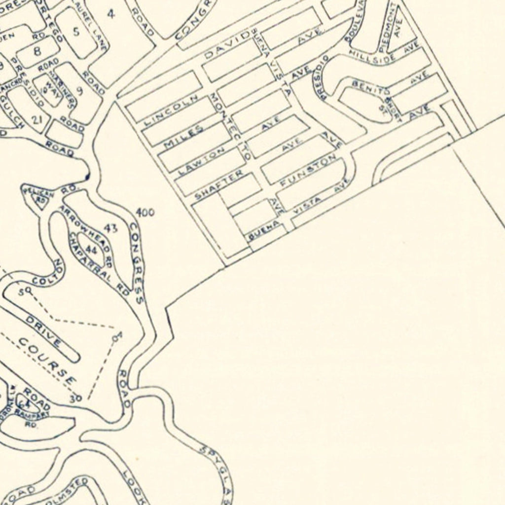 Vintage Map of Monterey, California 1920