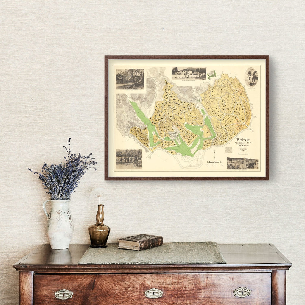 Vintage Map of Bel-Air, 1923