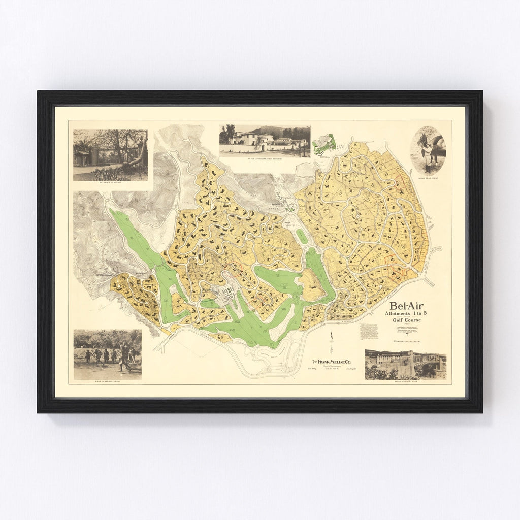 Vintage Map of Bel-Air, 1923