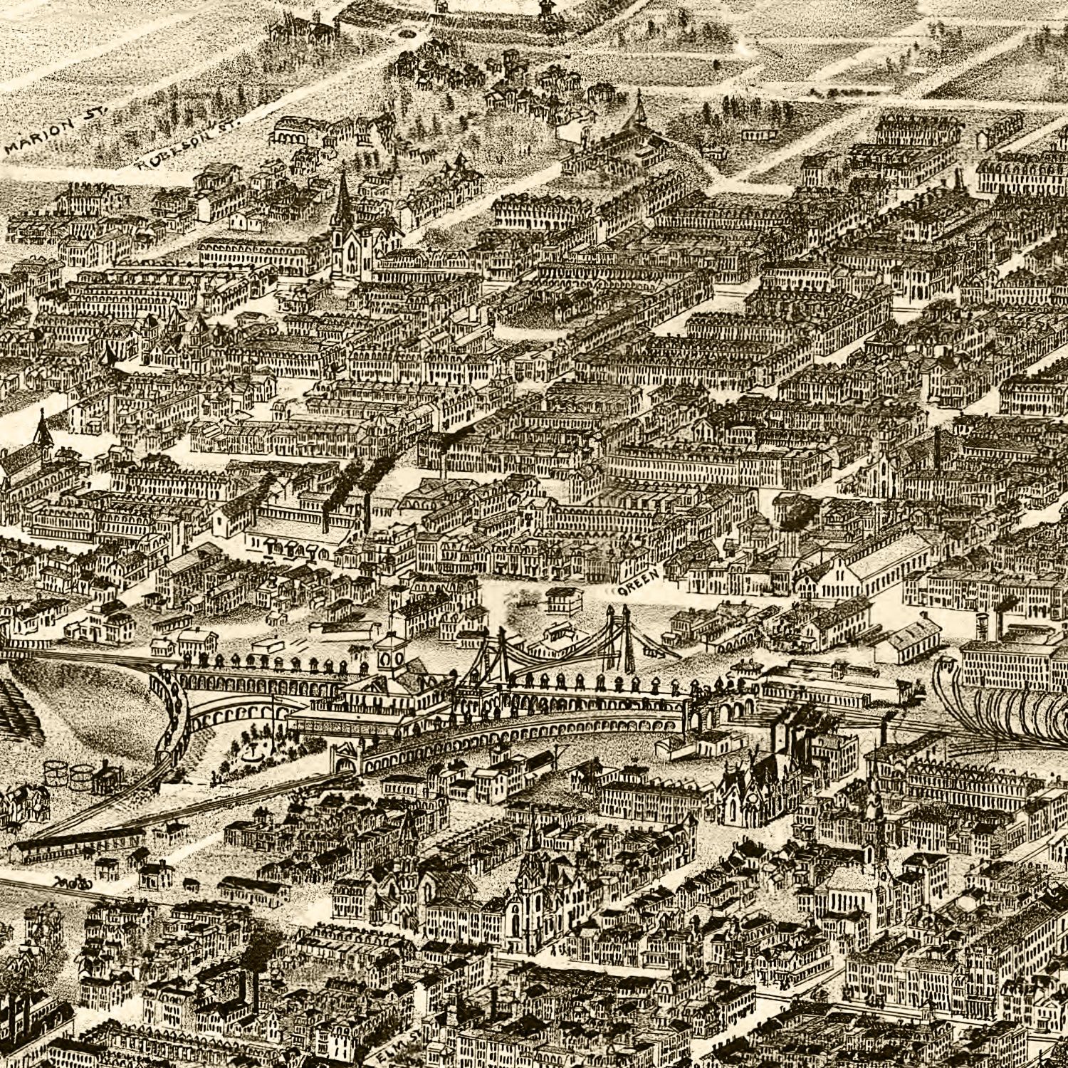 Vintage Map of Reading, Pennsylvania 1898