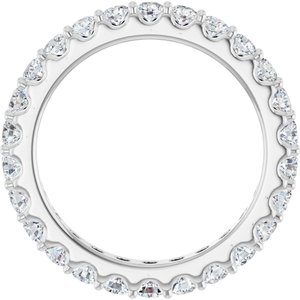 14K White 1 1/2 CTW Natural Diamond Eternity Band Size 7