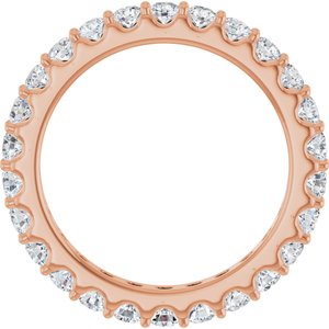 14K Rose 1 1/2 CTW Natural Diamond Eternity Band Size 7