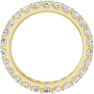 14K Yellow 1 1/2 CTW Natural Diamond Eternity Band Size 7