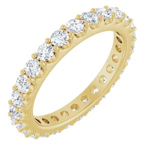 14K Yellow 1 1/2 CTW Natural Diamond Eternity Band Size 7