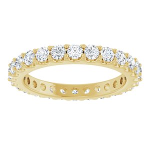 14K Yellow 1 1/2 CTW Natural Diamond Eternity Band Size 7