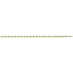 14K Yellow Gold Vermeil Lab-Grown Emerald 7 1/4" Line Bracelet – image 4