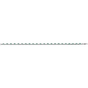 Sterling Silver Lab-Grown Emerald 7 1/4" Line Bracelet – image 4