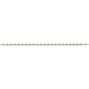 14K Rose Gold Lab-Grown Emerald 7 1/4" Line Bracelet – image 4