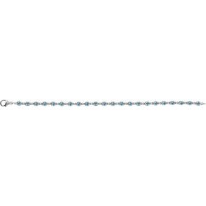 Sterling Silver Natural Sky Blue Topaz 7 1/4" Line Bracelet – image 2