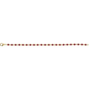 14K Yellow Gold Lab-Grown Ruby 7 1/4" Line Bracelet – image 2