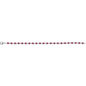 Sterling Silver Lab-Grown Ruby 7 1/4" Line Bracelet – image 2