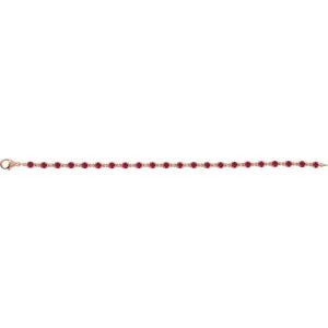 14K Rose Gold Lab-Grown Ruby 7 1/4" Line Bracelet – image 2