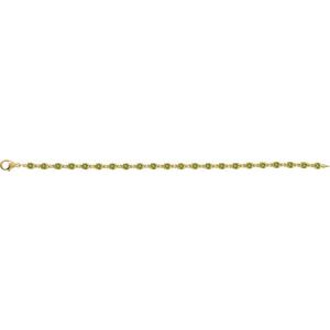 14K Yellow Gold Vermeil Natural Peridot 7 1/4" Line Bracelet – image 2