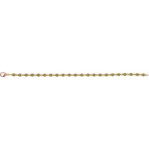 14K Rose Gold Natural Peridot 7 1/4" Line Bracelet – image 2