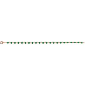 14K Rose Gold Lab-Grown Emerald 7 1/4" Line Bracelet – image 3