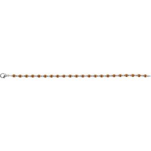 14K White Natural Citrine 7 1/4" Line Bracelet