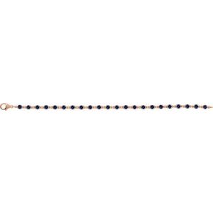 14K Rose Gold Lab-Grown Blue Sapphire 7 1/4" Line Bracelet