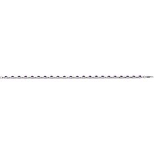 14K White Gold Natural Amethyst 7 1/4" Line Bracelet – image 4
