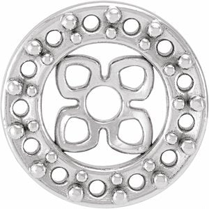 14K White Gold 6 mm ID Earring Jacket Mounting