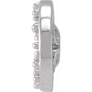 14K White Gold 6 mm ID Earring Jacket Mounting – image 2