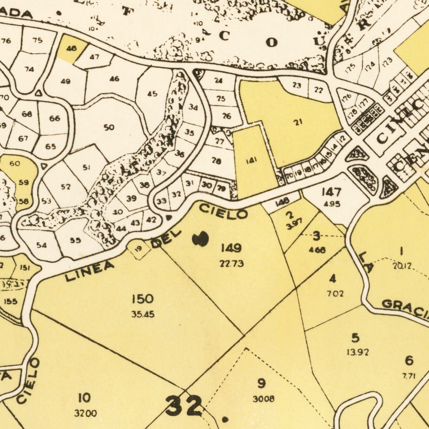 Vintage Map of Rancho Santa Fe, California 1929