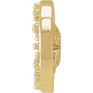 14K Yellow Gold 6 mm ID Earring Jacket Mounting – image 2