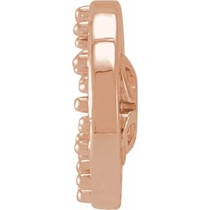 14K Rose Gold 8 mm ID Earring Jacket Mounting – image 2