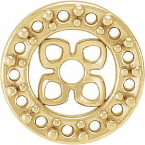 14K Yellow Gold 8 mm ID Earring Jacket Mounting
