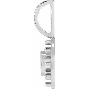 Platinum 4 mm Round Bezel-Set Halo-Style Charm/Pendant Mounting – image 8