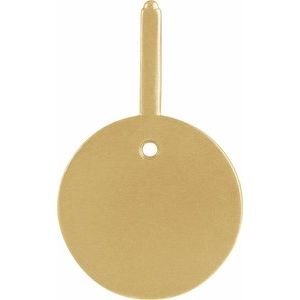 14K Yellow Gold 2 mm Round Aries Accented Zodiac Charm/Pendant Mounting – image 4