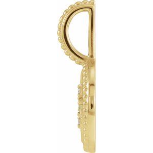 14K Yellow Gold Natural Peridot & .005 CTW Natural Diamond Gemini Charm/Pendant