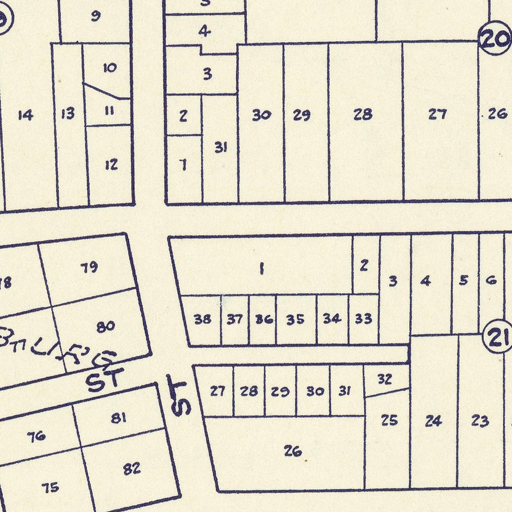 Vintage Map of Healdsburg, California 1920