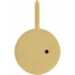 14K Yellow Gold Natural Black Spinel & .0075 CTW Natural Diamond Aquarius Charm/Pendant – image 4