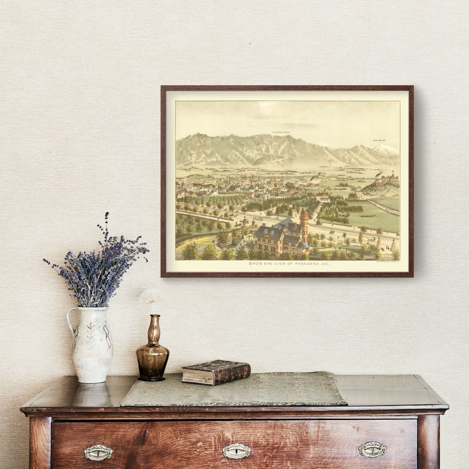 Vintage Map of Padadena, California 1892